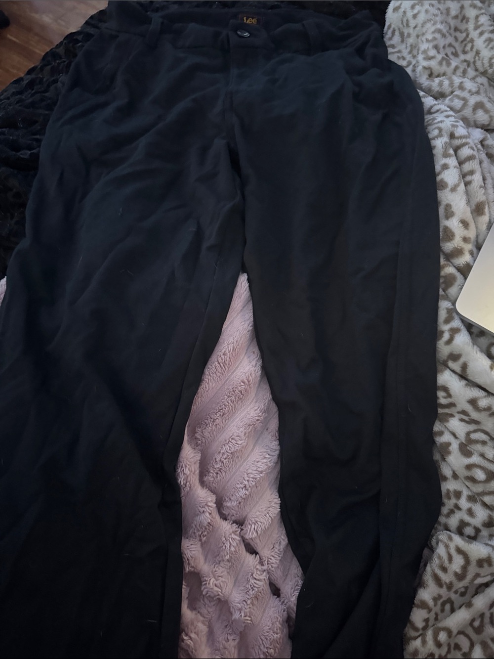 Lee Black Logo Patch Pants